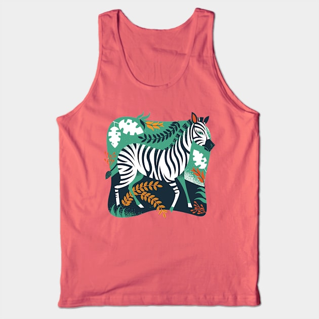 Zebra Tank Top by Lucie Rice Illustration and Design, LLC